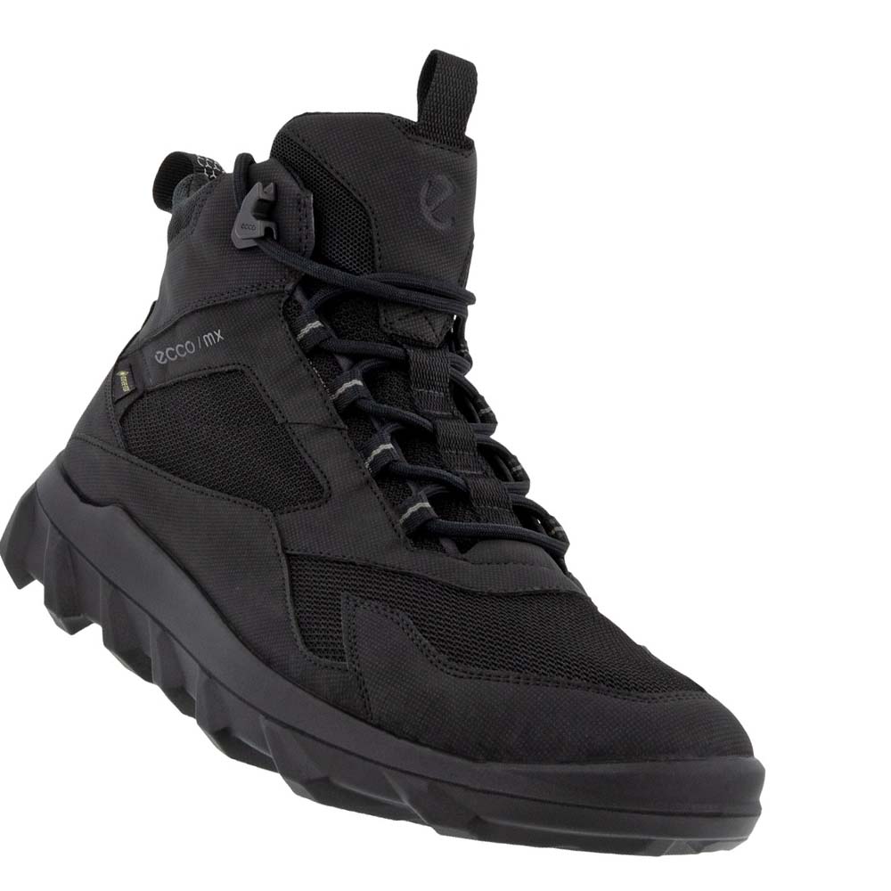 Men's Ecco Mx Mid Gtx Boots Black | Canada 443SGL